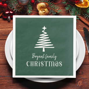 Weihnachtsbaumgrün Serviette