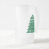 Weihnachtsbaumgrüße (ein paar Flocken) Mattglas Bierglas (VorderseiteRechts)