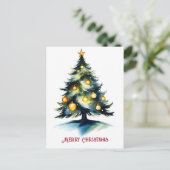 Weihnachtsbaumgrüße Feiertagspostkarte (Stehend Vorderseite)