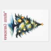 Weihnachtsbaumgrüße Geschenkpapier Set (Vorderseite)