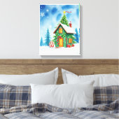 Weihnachtsbaumhaus Leinwanddruck (Insitu (Schlafzimmer))