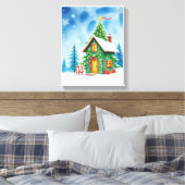 Weihnachtsbaumhaus Leinwanddruck (Insitu (Schlafzimmer))