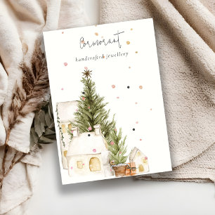 Weihnachtsbaumhaus Schnee 2 Ohrenbaum Holder Visitenkarte