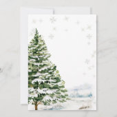 Weihnachtsbaumhochzeit mit Snowflake Einladung (Rückseite)