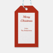 Weihnachtsbaumhund Geschenkanhänger (Rückseite)