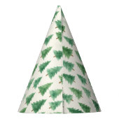 Weihnachtsbaumhut - Aquarellfarben-Design Partyhütchen (Rückseite)