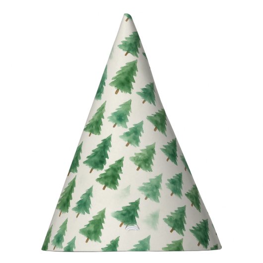 Weihnachtsbaumhut - Aquarellfarben-Design Partyhütchen (Rechts)