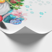 Weihnachtsbaumhut Gnom mit Geschenkverpackungspapi Geschenkpapier (Ecke)