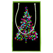 Weihnachtsbaumjuwelen auf Grün Kleine Geschenktüte (Vorderseite)