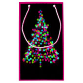 Weihnachtsbaumjuwelen auf Rosa Kleine Geschenktüte (Rückseite)
