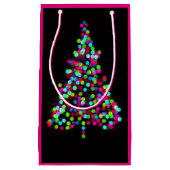 Weihnachtsbaumjuwelen auf Rosa Kleine Geschenktüte (Vorderseite)