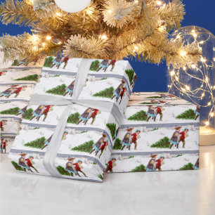 Weihnachtsbaumkachelmuster Geschenkpapier