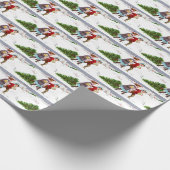 Weihnachtsbaumkachelmuster Geschenkpapier (Ecke)