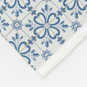 Weihnachtsbaumkacheln, Blätter und Blume Fleecedecke