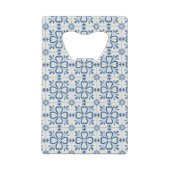 Weihnachtsbaumkacheln, Blätter und Blume Geldbeutel Flaschenöffner (Vorderseite)