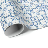 Weihnachtsbaumkacheln, Blätter und Blume Geschenkpapier (Rolleneckpunkt)