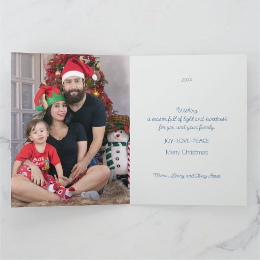 Weihnachtsbaumkacheln, Blätter und Blume Karte (Innenseite)