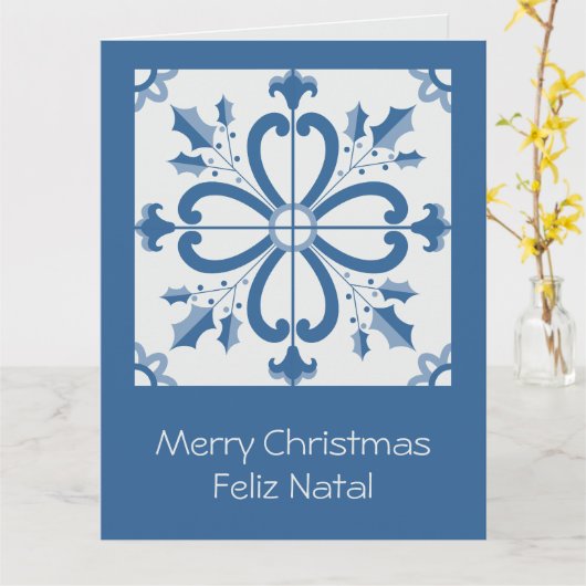 Weihnachtsbaumkacheln, Blätter und Blume Karte (Gelbe Blume)