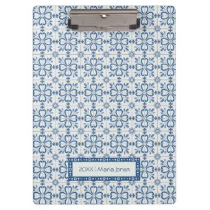 Weihnachtsbaumkacheln, Blätter und Blume Klemmbrett