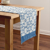 Weihnachtsbaumkacheln, Blätter und Blume Kurzer Tischläufer (Beispiel)