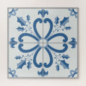 Weihnachtsbaumkacheln, Blätter und Blume Puzzle (Horizontal)