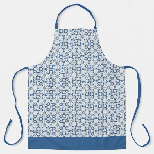 Weihnachtsbaumkacheln, Blätter und Blume Schürze (Vorderseite)