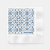 Weihnachtsbaumkacheln, Blätter und Blume Serviette (Vorderseite)