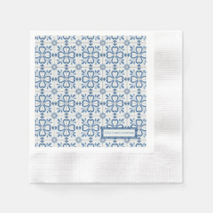 Weihnachtsbaumkacheln, Blätter und Blume Serviette
