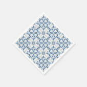 Weihnachtsbaumkacheln, Blätter und Blume Serviette (Ecke)