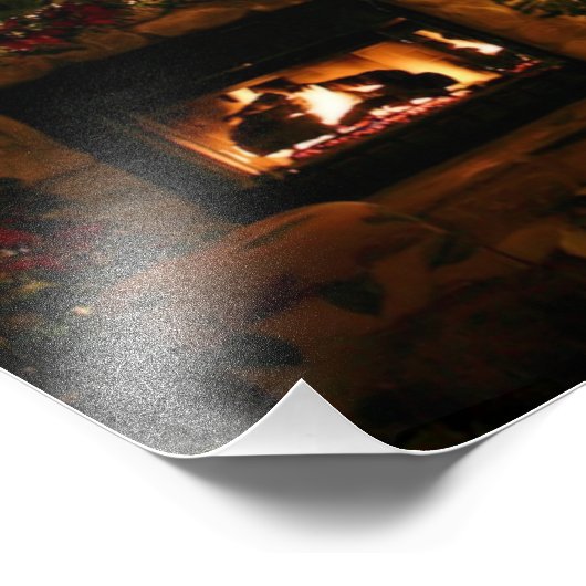 Weihnachtsbaumkamin Fotodruck (Ecke)