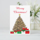 Weihnachtsbaumkarte Dankeskarte (Stehend Vorderseite)