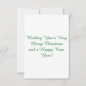 Weihnachtsbaumkarte Dankeskarte (Rückseite)