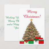 Weihnachtsbaumkarte Dankeskarte (Vorne/Hinten)