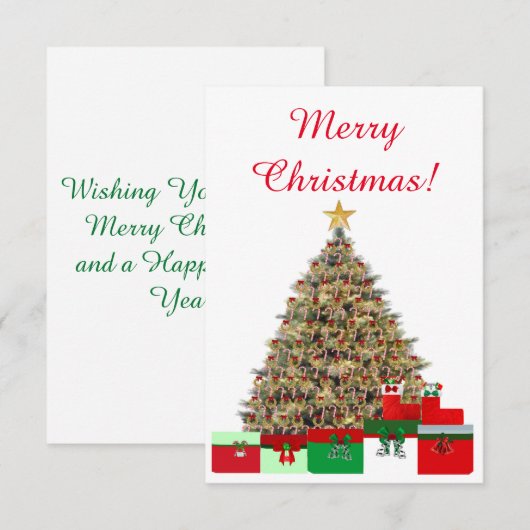 Weihnachtsbaumkarte Dankeskarte (Vorne/Hinten)