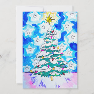 Weihnachtsbaumkarte Dankeskarte
