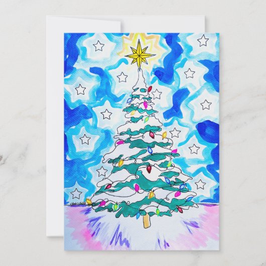 Weihnachtsbaumkarte Dankeskarte (Vorderseite)
