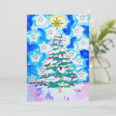 Weihnachtsbaumkarte Dankeskarte (Stehend Vorderseite)
