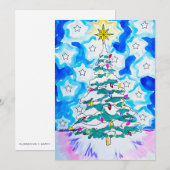 Weihnachtsbaumkarte Dankeskarte (Vorne/Hinten)