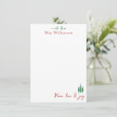 Weihnachtsbaumkarte Dankeskarte (Stehend Vorderseite)