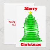 Weihnachtsbaumkarte Einladung (Vorne/Hinten)