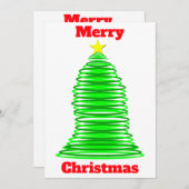 Weihnachtsbaumkarte Einladung (Vorne/Hinten)