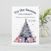 Weihnachtsbaumkarte Feiertagskarte (Stehend Vorderseite)