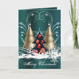 Weihnachtsbaumkarte Feiertagskarte