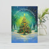 Weihnachtsbaumkarte Feiertagskarte (Stehend Vorderseite)