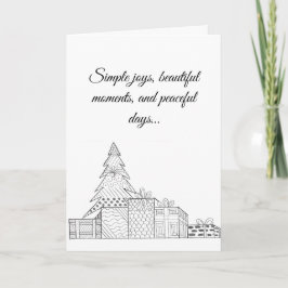 Weihnachtsbaumkarte Feiertagskarte