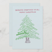Weihnachtsbaumkarte Feiertagskarte (Vorne/Hinten)