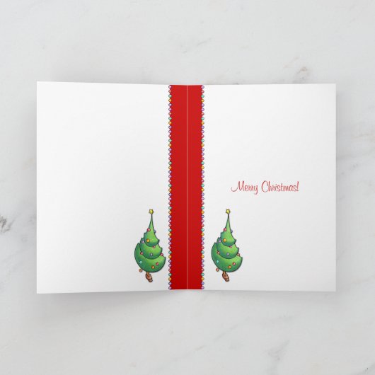 Weihnachtsbaumkarte Feiertagskarte (Innenseite)