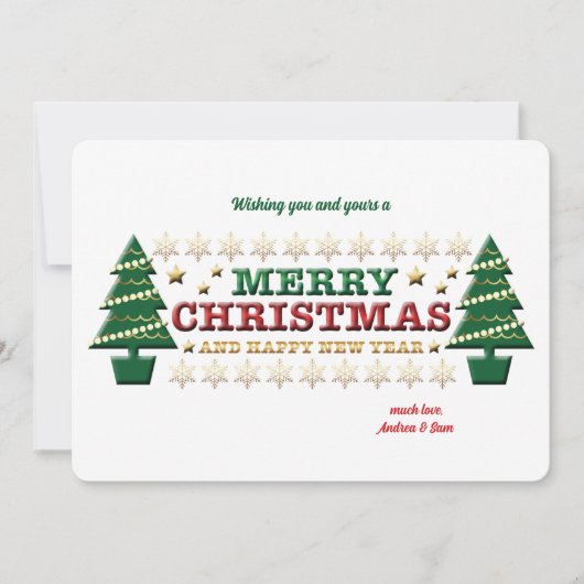 Weihnachtsbaumkarte Feiertagskarte (Vorderseite)
