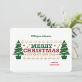 Weihnachtsbaumkarte Feiertagskarte (Stehend Vorderseite)