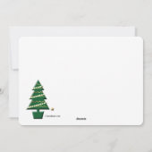 Weihnachtsbaumkarte Feiertagskarte (Rückseite)